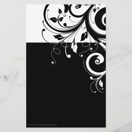 Flyer oder Programm mit Schwarzweiß-Umdrehung (Hinten)