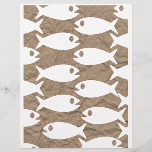 Flyer oder Speisekarte zum Thema Fisch oder Meeres (Hinten)