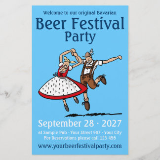Flyer Oktoberfest-Party Tanzendes Paar