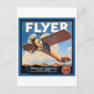 Flyer Orange Belt Verpackung Vintage Kistenetikett Postkarte