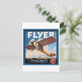 Flyer Orangengürtelpackung Vintage Kratzerkennzeic Postkarte (Stehend Vorderseite)