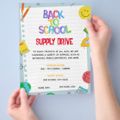 Flyer "Paper Back to School Supply Drive" (Hand)