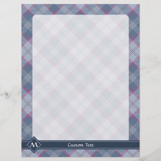 Flyer Pastellblau und rosa Tartan (Vorne)