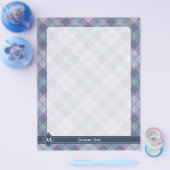 Flyer Pastellblau und rosa Tartan (Einzeln)
