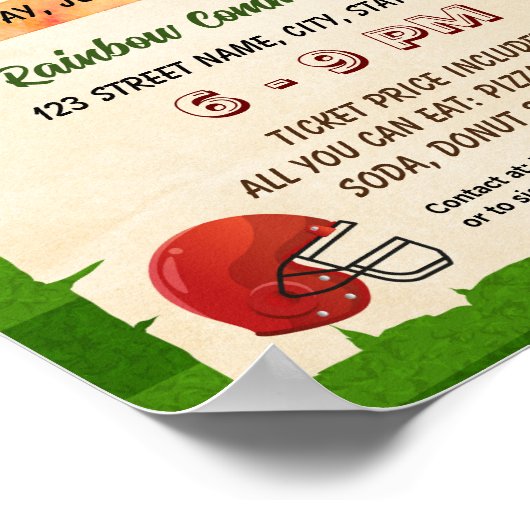 Flyer-Poster für Tailgate School Poster (Ecke)