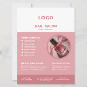 Flyer Rosa Weißnagelsalon Preisliste Einladung (Vorderseite)