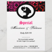 Flyer Salon Butterfly Silhouette farbenfroh (Hinten)
