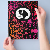 Flyer Salon Butterfly Silhouette farbenfroh (Hand)