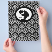 Flyer Salon Butterfly Silhouette Schwarz-weiß (Hand)