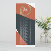 Flyer Salon Terracotta Navy Einladung (Stehend Vorderseite)