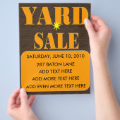 Flyer/SIGN DES VERKAUFS Flyer (Hand)