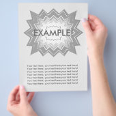 Flyer Template: Aufmerksamkeit Getter: Graue Explo (Hand)