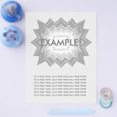 Flyer Template: Aufmerksamkeit Getter: Graue Explo (Einzeln)