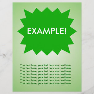 Flyer Template: Aufmerksamkeit Getter: Grüne Explo