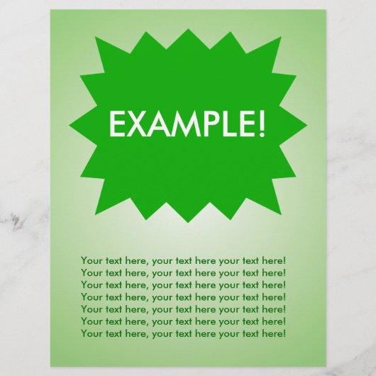 Flyer Template: Aufmerksamkeit Getter: Grüne Explo (Vorne)