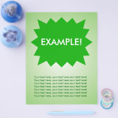 Flyer Template: Aufmerksamkeit Getter: Grüne Explo (Einzeln)