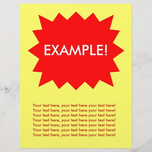 Flyer Template: Aufmerksamkeit Grabber: Rote Explo (Vorne)