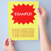 Flyer Template: Aufmerksamkeit Grabber: Rote Explo (Hand)