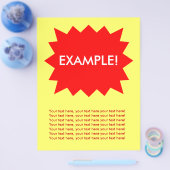 Flyer Template: Aufmerksamkeit Grabber: Rote Explo (Einzeln)