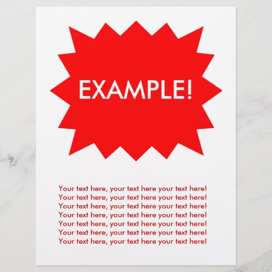 Flyer Template: Aufmerksamkeit Grabber: Rote Explo (Vorne)