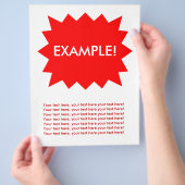 Flyer Template: Aufmerksamkeit Grabber: Rote Explo (Hand)