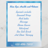 Flyer Template Blue Wellness-Center (Hinten)