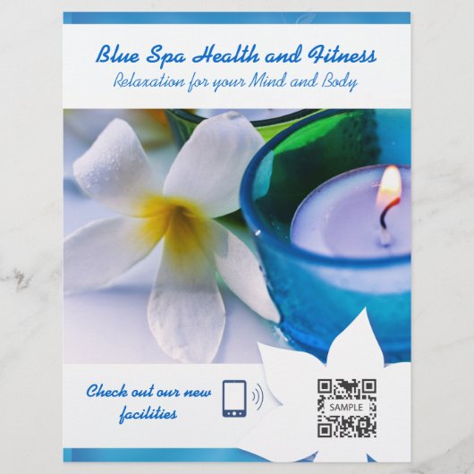 Flyer Template Blue Wellness-Center (Vorne)