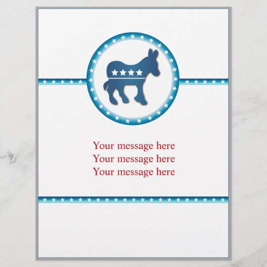 Flyer Template Demokrat Donkey (Hinten)