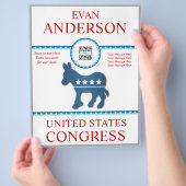 Flyer Template Demokrat Donkey (Hand)