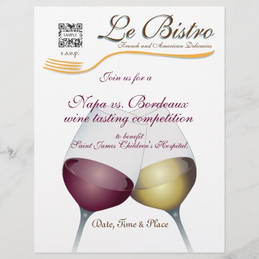 Flyer Template Fine Dining in Französisch (Vorne)