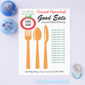 Flyer Template Lässig Dining Italienisch (Einzeln)