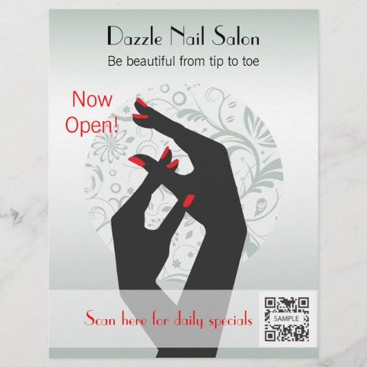 Flyer Template Nail Salon (Vorne)