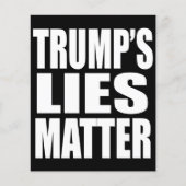 Flyer "TRUMP'S LIES MATTER" (Vorne)