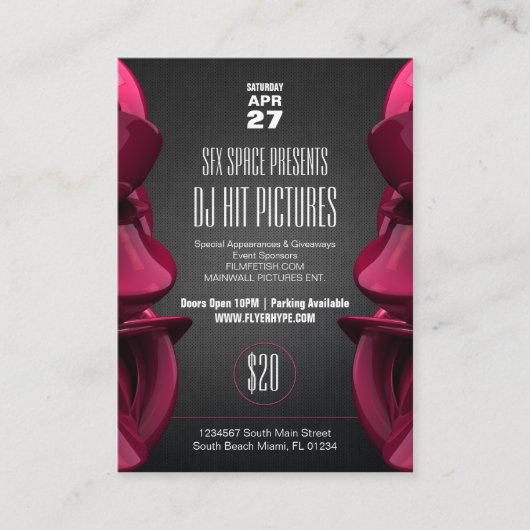 Flyer-Übertreibung Pinwall Visitenkarte (Vorderseite)