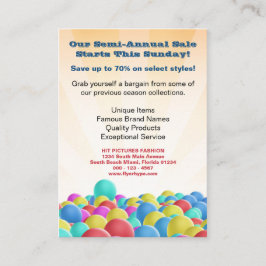 Flyer-Übertreibungs-bunte Visitenkarte