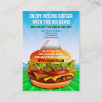 Flyer-Übertreibungs-Burger-Café trägt