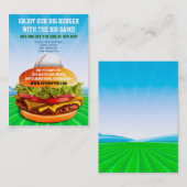 Flyer-Übertreibungs-Burger-Café trägt Visitenkarte (Vorne/Hinten)