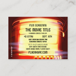 Flyer-Übertreibungs-Film-Noir Visitenkarte