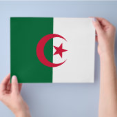 Flyer unter der Flagge Algeriens (Hand)