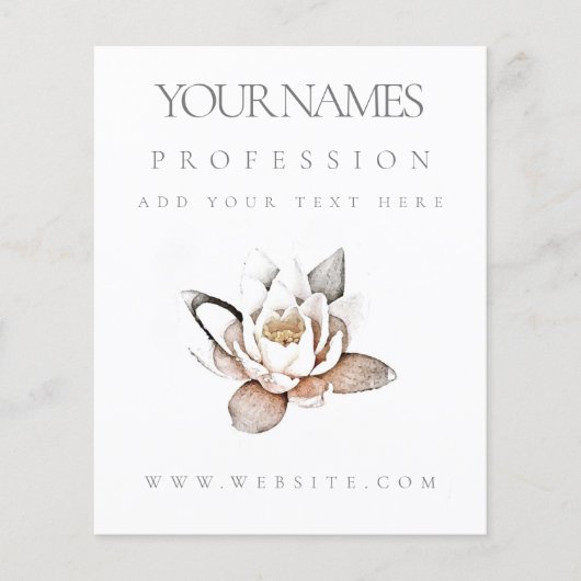 FLYER: UNTERNEHMENSWERBEAKTION: WEISS LOTUS FLYER (Vorne)