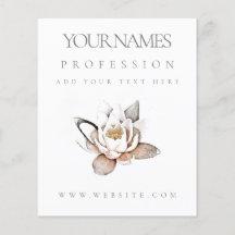 FLYER: UNTERNEHMENSWERBEAKTION: WEISS LOTUS