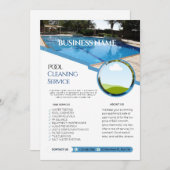 Flyer von Pool-Reinigungsdiensten Einladung (Vorne/Hinten)