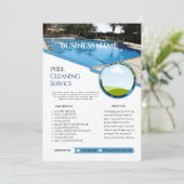 Flyer von Pool-Reinigungsdiensten Einladung (Stehend Vorderseite)