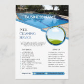 Flyer von Pool-Reinigungsdiensten Einladung (Vorderseite)