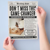 Flyer von Zeitungen | Retro-Werbung für kleine Unt (Hand)