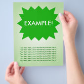 Flyer Vorlage: Blickfang: Grüne Explosion! (Hand)