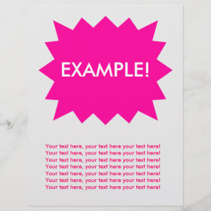 Flyer Vorlage: Blickfang: Pinke Explosion!