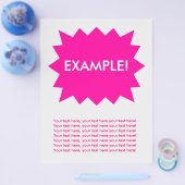 Flyer Vorlage: Blickfang: Pinke Explosion! (Einzeln)