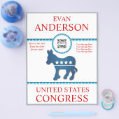 Flyer Vorlage Demokratischer Esel (Einzeln)