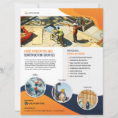 Flyer-Vorlage für Bauunternehmen (Vorderseite)